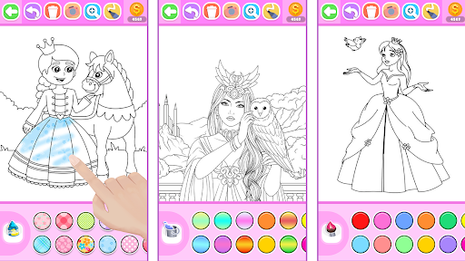 Princess Coloring Book Glitter screenshot