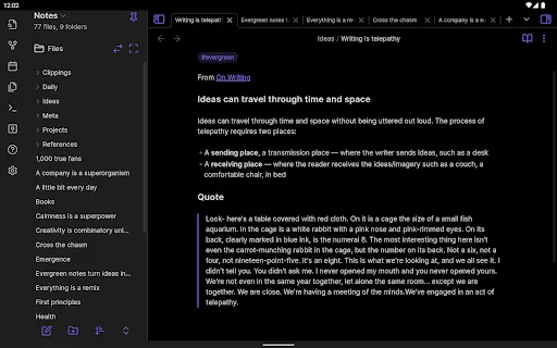Obsidian screenshot
