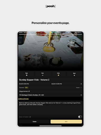 Posh – Create & Find Events screenshot
