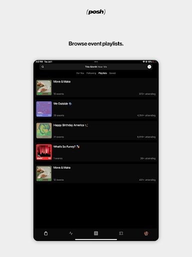 Posh – Create & Find Events screenshot