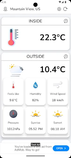 Real thermometer: Temperature screenshot