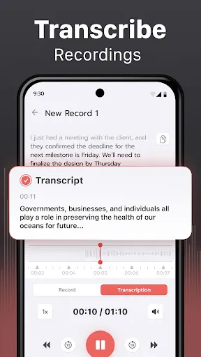 Voice Recorder & Transcriber screenshot