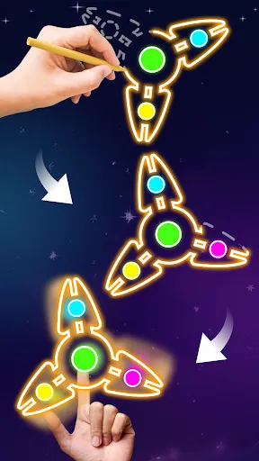 Glow Art: Finger Spinner screenshot