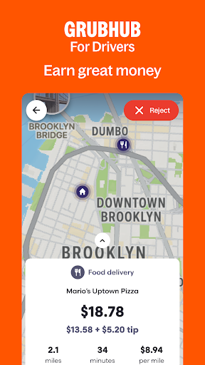 Grubhub for Drivers screenshot