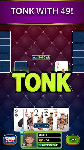 Tonk Star Classic Card Game screenshot