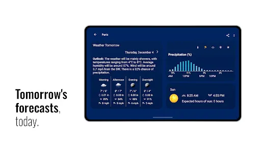 Transparent clock and weather screenshot