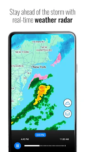 Transparent clock and weather screenshot