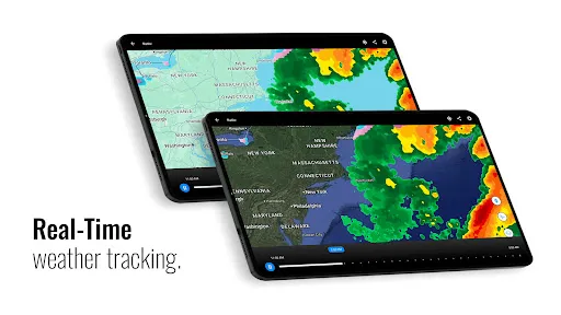 Transparent clock and weather screenshot