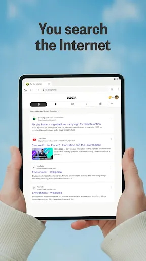 Ecosia: Search to plant trees screenshot