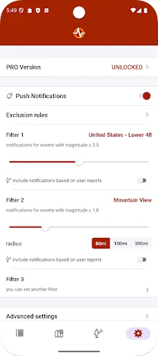 Earthquake screenshot