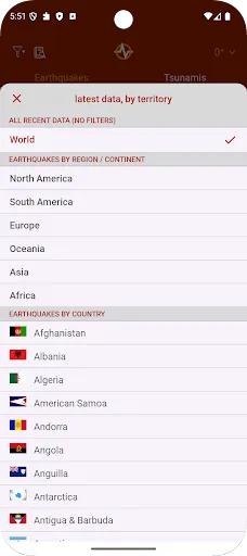 Earthquake screenshot