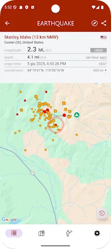 Earthquake screenshot