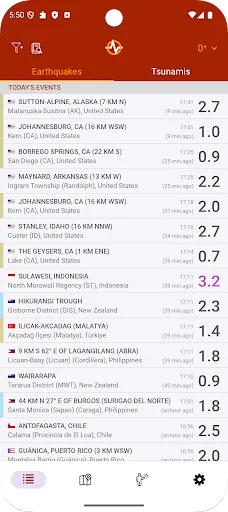 Earthquake screenshot