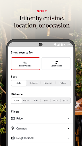 OpenTable screenshot