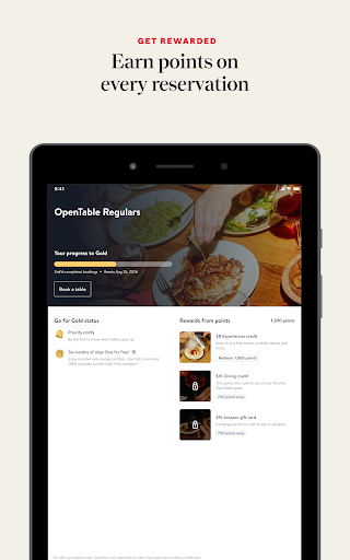 OpenTable screenshot