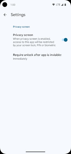 Google Authenticator screenshot