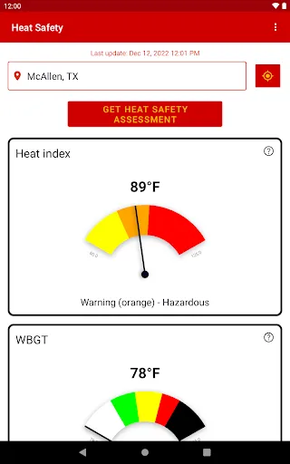 Heat Safety: Heat Index & WBGT screenshot