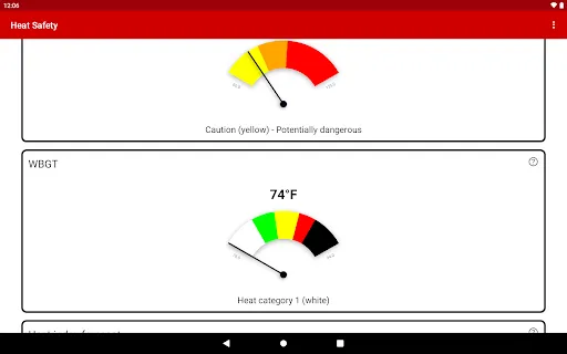 Heat Safety: Heat Index & WBGT screenshot