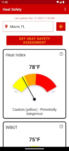 Heat Safety: Heat Index & WBGT screenshot