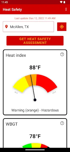 Heat Safety: Heat Index & WBGT screenshot