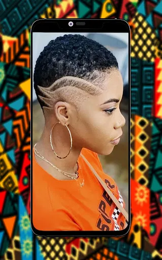 Black Women Line Hairstyles screenshot