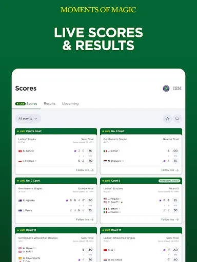 Wimbledon 2026: Scores & News screenshot