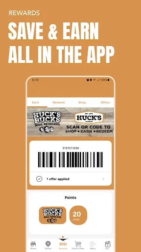 Huck's Bucks Bigg Rewards screenshot