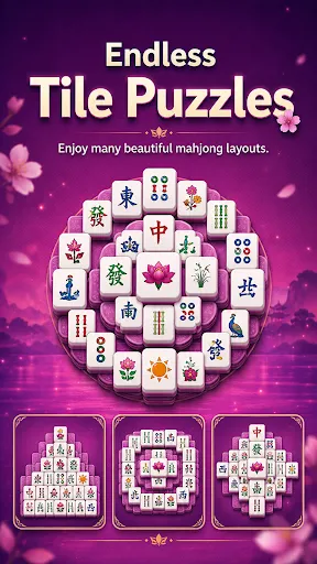 Calm Mahjong Tile Match Puzzle screenshot