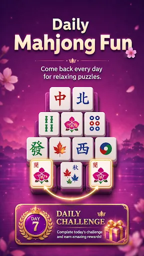 Calm Mahjong Tile Match Puzzle screenshot