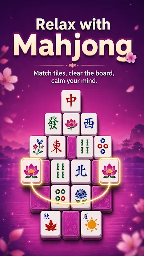Calm Mahjong Tile Match Puzzle screenshot