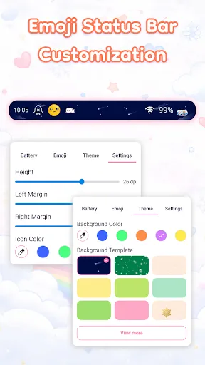 Emoji Battery: Cute Status Bar screenshot
