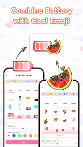 Emoji Battery: Cute Status Bar screenshot