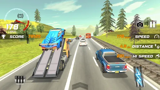 Heavy Traffic Rider Car Game screenshot