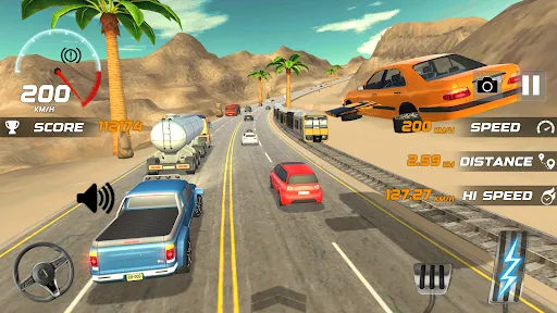 Heavy Traffic Rider Car Game screenshot