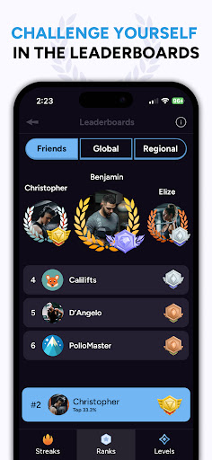 Liftoff - Ranked Gym Workouts screenshot