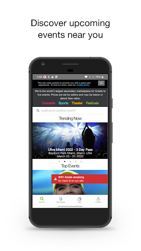 viagogo Tickets screenshot