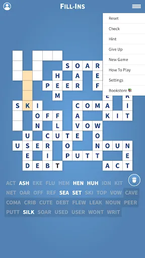 Fill-Ins · Word Fit Puzzles screenshot