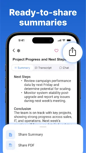 Summary - AI Note Taker screenshot