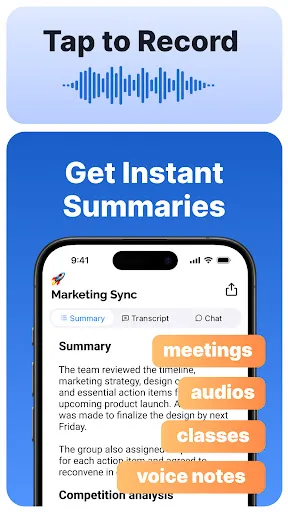 Summary - AI Note Taker screenshot