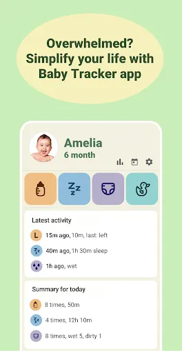 Baby tracker - feeding, sleep screenshot