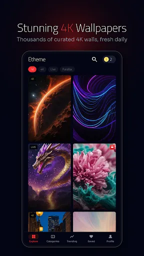Etheme: Parallax 4K Wallpapers screenshot