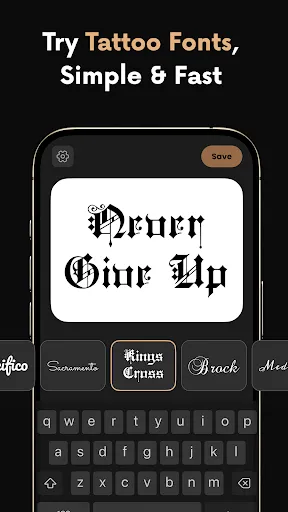 lettering Tattoo - Font Design screenshot
