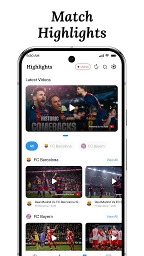 Soccer Live Score Highlights screenshot