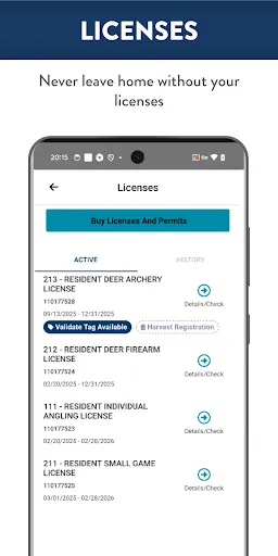 MN DNR Licensing screenshot