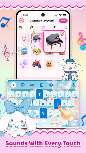 Cute Keyboard: Sounds & Emojis screenshot