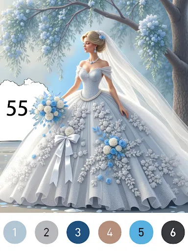 Gown Color by Number Book screenshot