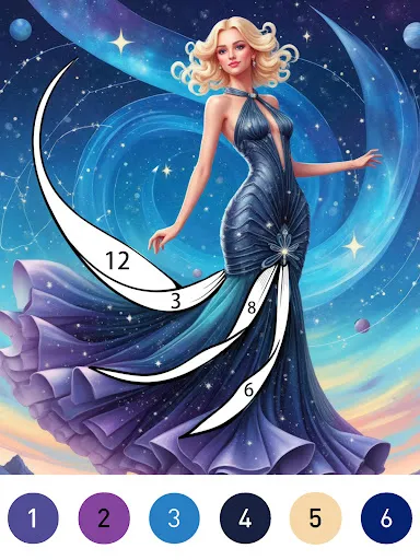 Gown Color by Number Book screenshot