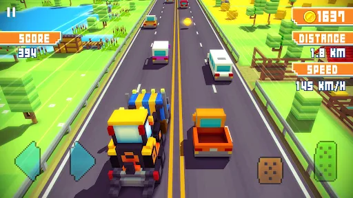 Blocky Highway: Traffic Racing screenshot