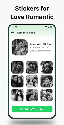 Romantic Love Emoji WAStickers screenshot