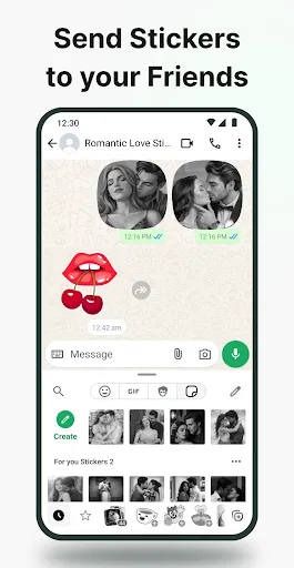 Romantic Love Emoji WAStickers screenshot